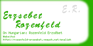 erzsebet rozenfeld business card
